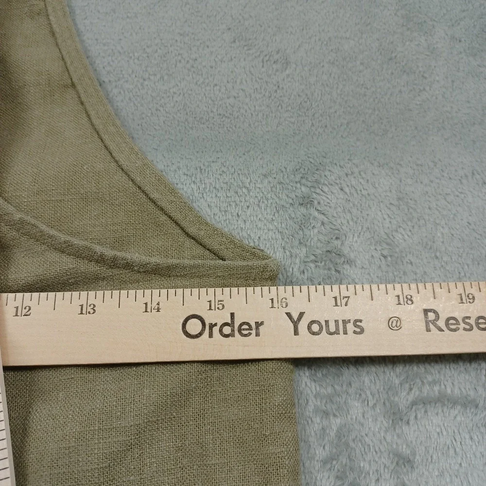 Miou Muse Overalls Womens Small Brown Linen‎ Blend Jumpsuit Pockets Adjustable - Picture 9 of 9